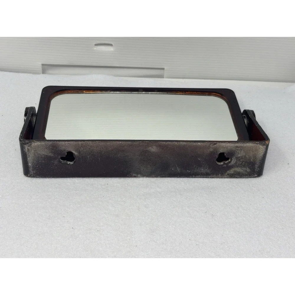 Vtg MCM Brown‎ Lucite Double Sided Vanity Mirror Box Wall Mount 8.5